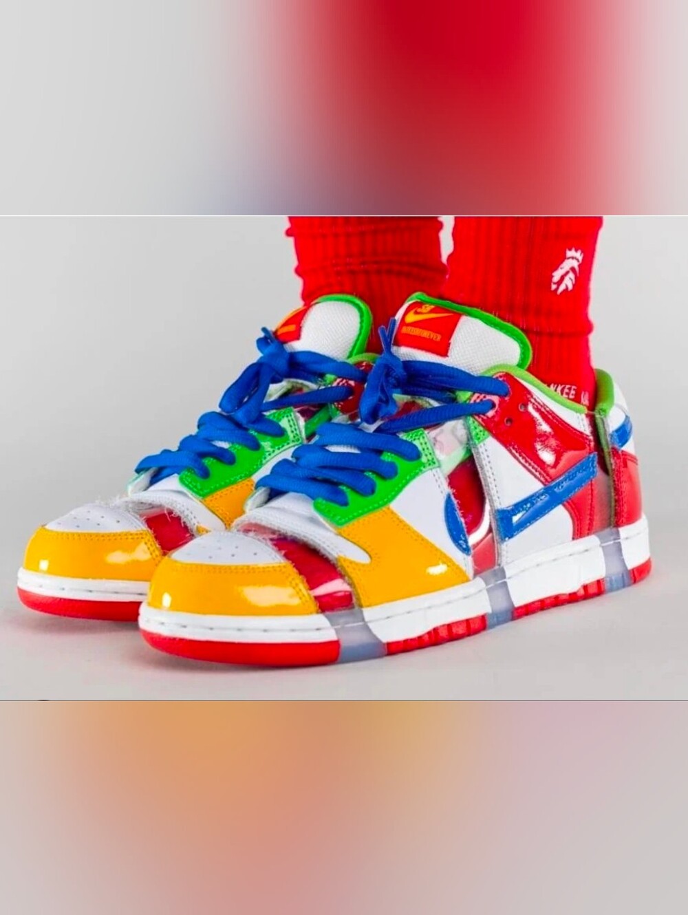 Nike Dunk Low SB eBay Sandy Bodecker White Red Yellow 4.5